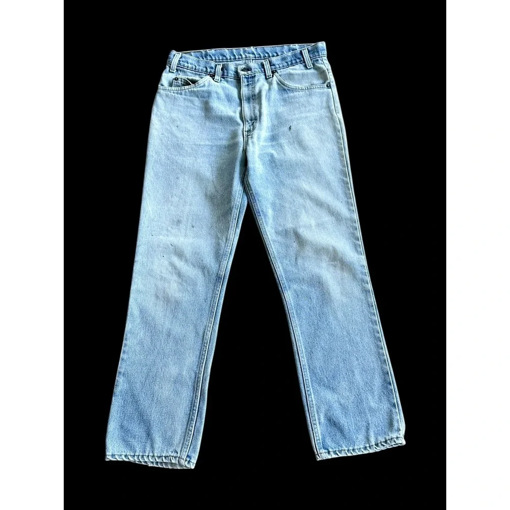 Vintage 70s Levi's Orange Tab Jeans 33.5x28 Light Wash Rare‎